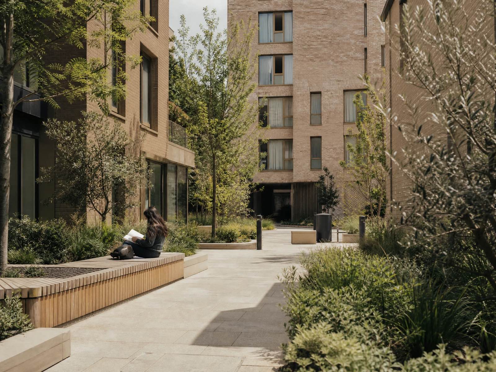 A calm courtyard at an AXO residence